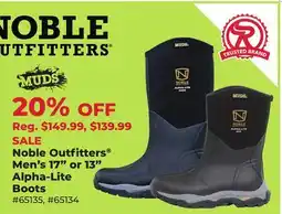 Runnings Noble Outfitters Men's 17 or 13 Alpha-Lite Boots offer
