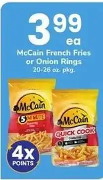 Safeway McCain French Fries or Onion Rings offer