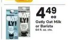 Safeway Oatly Oat Milk or Barista offer