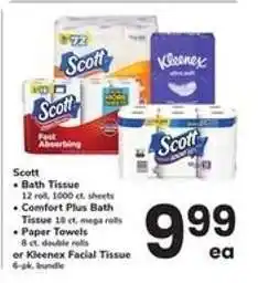 Safeway Scott Bath Tissue or Kleenex Facial Tissue offer