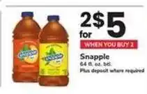 Safeway Snapple offer