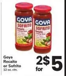 Safeway Goya Recaito or Sofrito offer