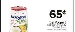 ShopRite La Yogurt offer