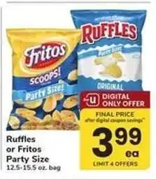 Safeway Ruffles or Fritos Party Size offer