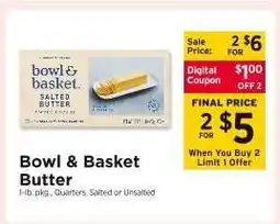 ShopRite Bowl & Basket Butter offer
