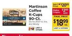 ShopRite Martinson Coffee K-Cups 90 - Ct offer
