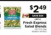 ShopRite Fresh Express Salad Blends offer