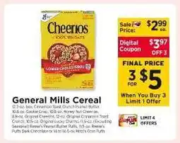 ShopRite General Mills Cereal offer