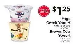 ShopRite Fage Greek Yogurt / Brown Cow Yogurt offer