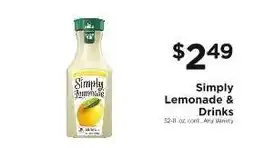ShopRite Simply Lemonade & Drinks offer