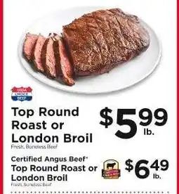 ShopRite Top Round Roast or London Broil offer