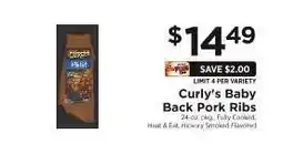 ShopRite Curly's Baby Back Pork Ribs offer
