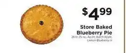 ShopRite Store Baked Blueberry Pie offer