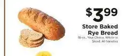 ShopRite Store Baked Rye Bread offer