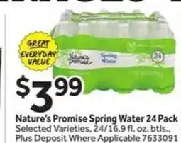 Stop&Shop Nature's Promise Spring Water 24 Pack offer
