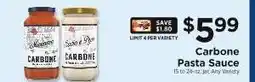 ShopRite Carbone Pasta Sauce offer