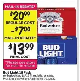 Stop&Shop Bud Light 18 Pack offer