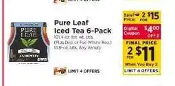 ShopRite Pure Leaf Iced Tea 6-Pack offer
