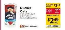 ShopRite Quaker Oats offer