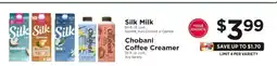 ShopRite Silk Milk / Chobani Coffee Creamer offer