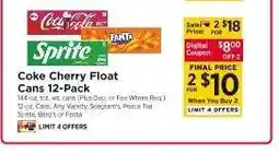 ShopRite Coke Cherry Float Cans 12-Pack offer