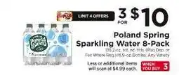 ShopRite Poland Spring Sparkling Water 8-Pack offer