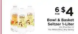 ShopRite Bowl & Basket Seltzer 1-Liter offer