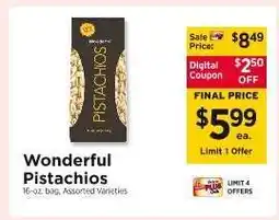 ShopRite Wonderful Pistachios offer