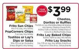 ShopRite Cheetos, Doritos, or Ruffles offer