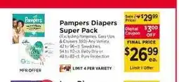 ShopRite Pampers Diapers Super Pack offer