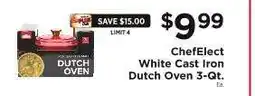 ShopRite ChefElect White Cast Iron Dutch Oven 3-Qt offer