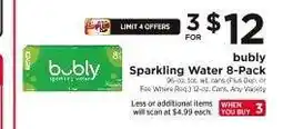 ShopRite bubly Sparkling Water 8-Pack offer