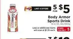 ShopRite Body Armor Sports Drink offer