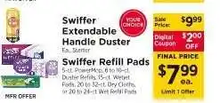ShopRite Swiffer Extendable Handle Duster offer