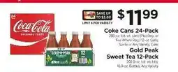 ShopRite Coke Cans 24-Pack / Gold Peak Sweet Tea 12-Pack offer