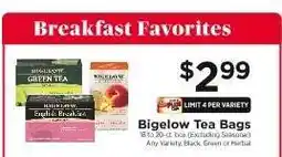 ShopRite Bigelow Tea Bags offer