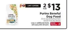 ShopRite PURINA Beneful Dog Food offer