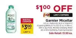 ShopRite Garnier Micellar offer