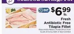 ShopRite Fresh Antibiotic Free Tilapia Fillet offer