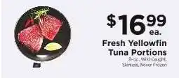 ShopRite Fresh Yellowfin Tuna Portions offer