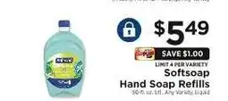 ShopRite Softsoap Hand Soap Refills offer