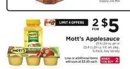 ShopRite Mott's Applesauce offer