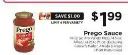 ShopRite Prego Sauce offer