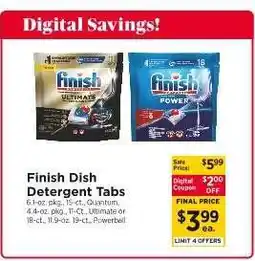 ShopRite Finish Dish Detergent Tabs offer