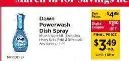 ShopRite Dawn Powerwash Dish Spray offer