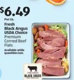 Aldi Fresh Black Angus USDA Choice Premium Corned Beef Flats offer