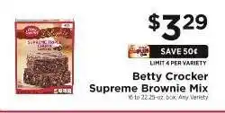 ShopRite Betty Crocker Supreme Brownie Mix offer