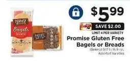 ShopRite Promise Gluten Free Bagels or Breads offer