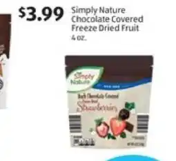 Aldi Simply Nature Chocolate Covered Freeze Dried Fruit offer