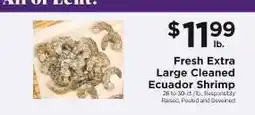 ShopRite Fresh Extra Large Cleaned Ecuador Shrimp offer